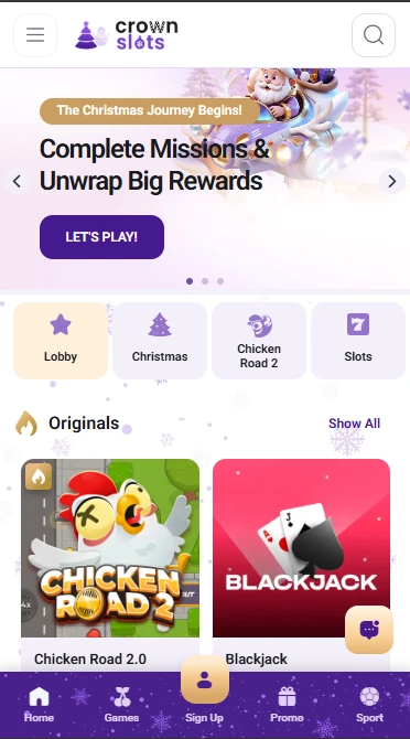 Start playing at Crownslots